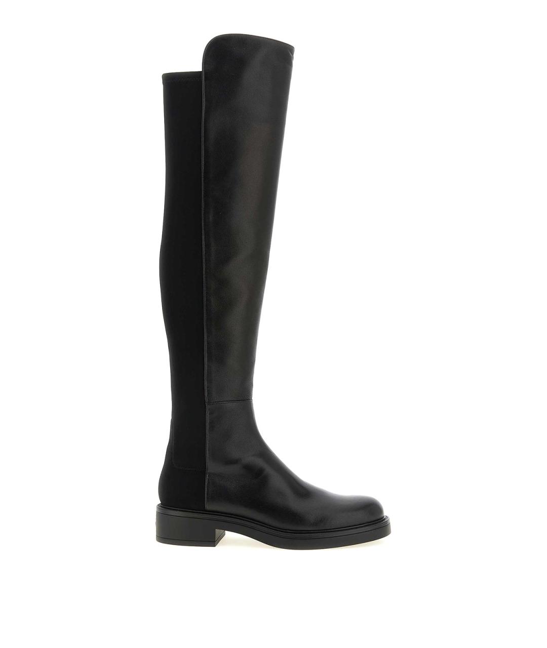 STUART WEITZMAN Черные кожаные сапоги, фото 1