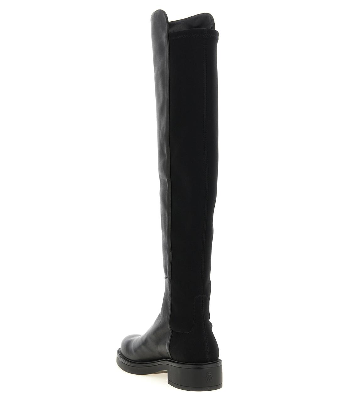 STUART WEITZMAN Черные кожаные сапоги, фото 3