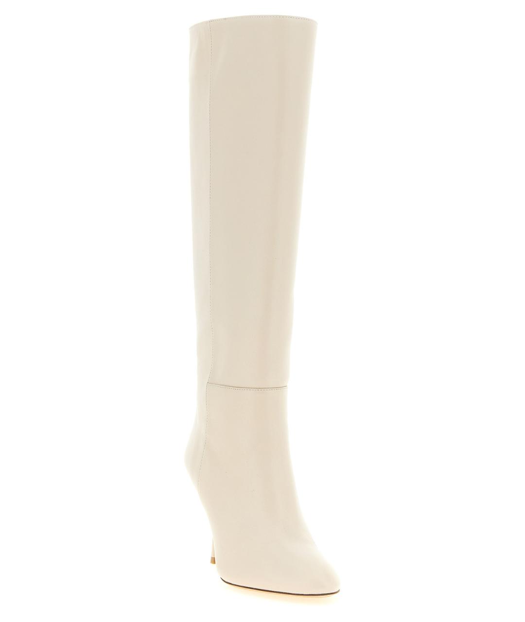 STUART WEITZMAN Белые кожаные сапоги, фото 2