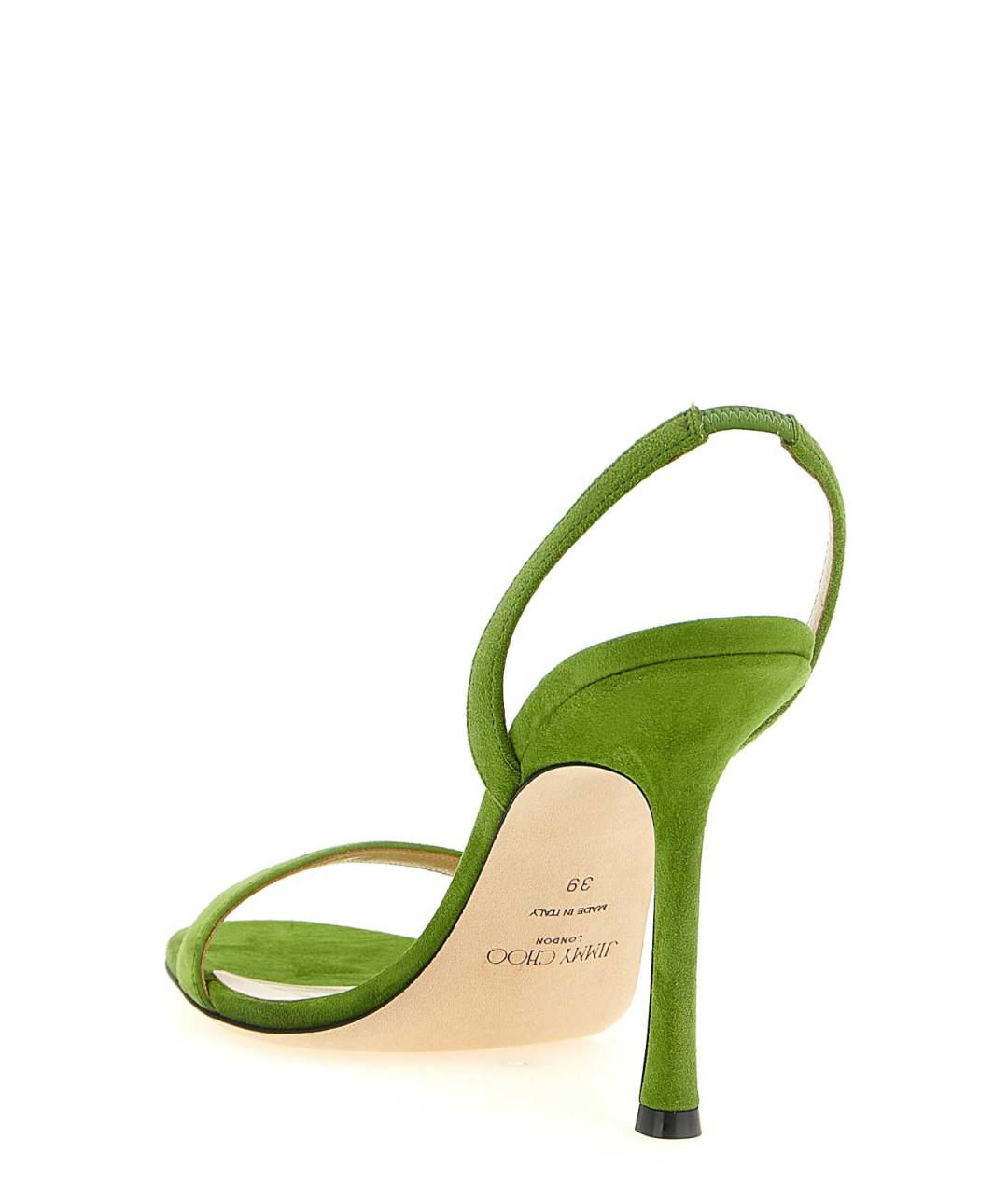 JIMMY CHOO Зеленые замшевые босоножки, фото 3