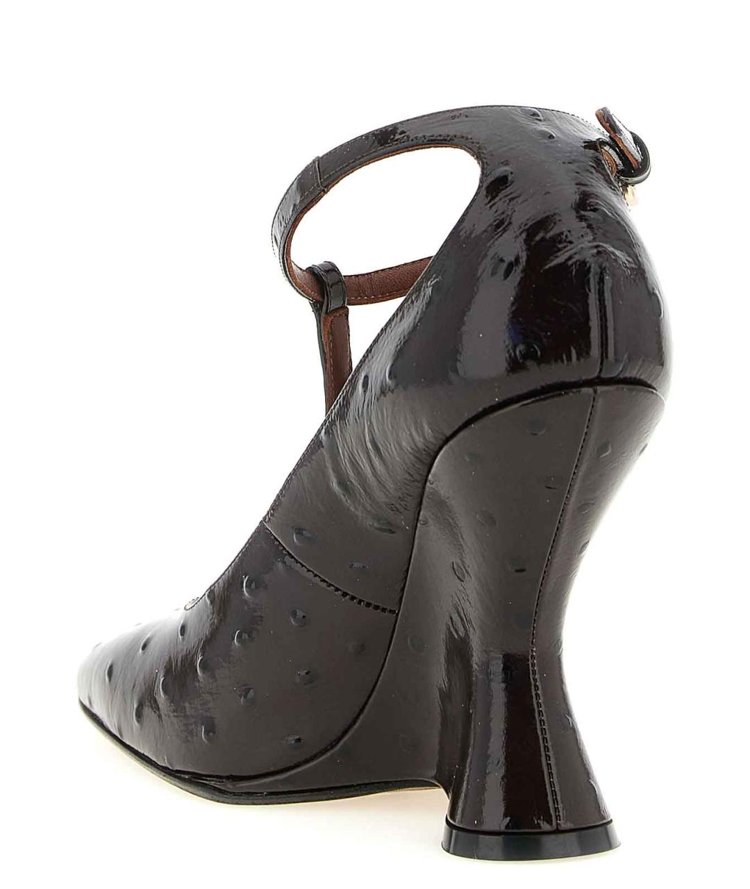 DRIES VAN NOTEN Бордовые кожаные туфли, фото 3