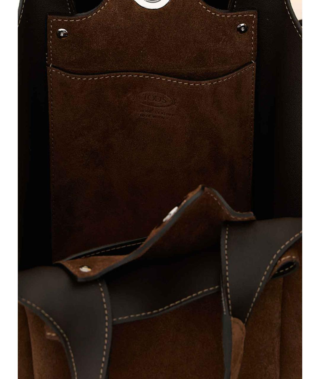 TOD'S Коричневая замшевая сумка через плечо, фото 4