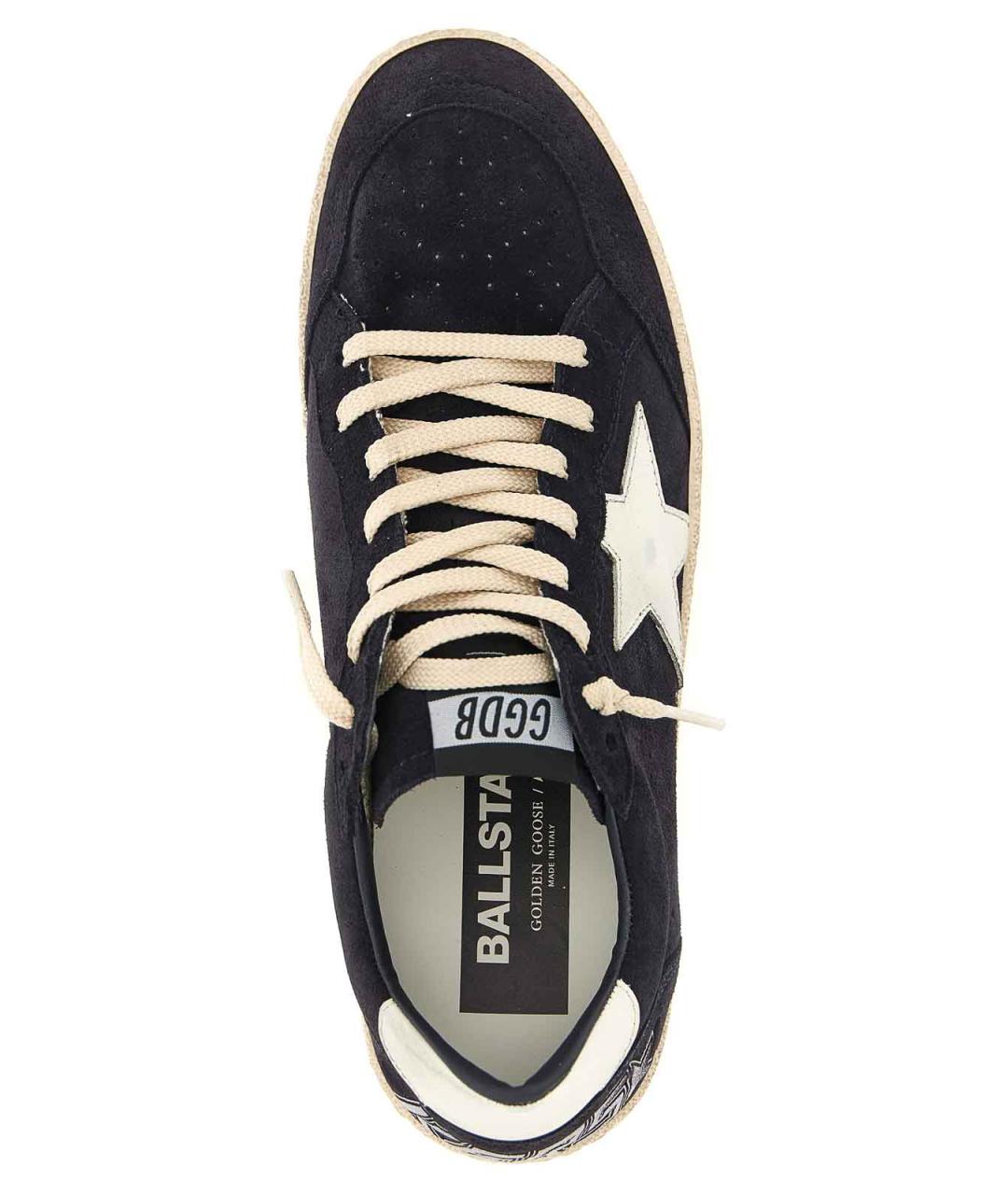 GOLDEN GOOSE Синие замшевые низкие кроссовки / кеды, фото 5
