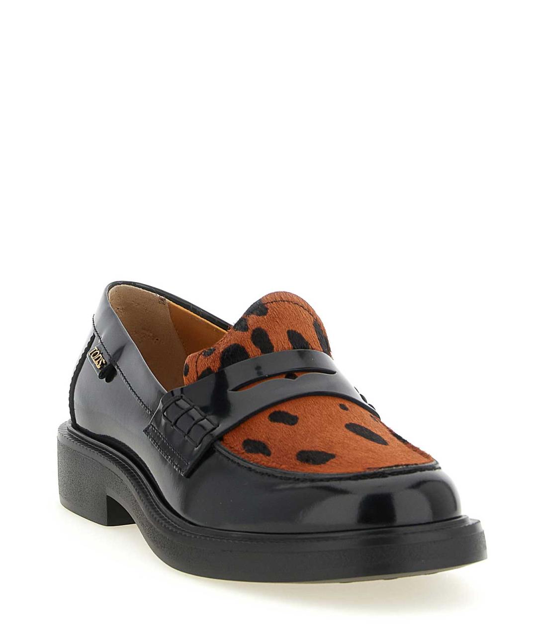 TOD'S Черные кожаные лоферы, фото 2
