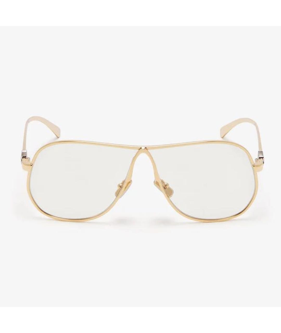 MIU MIU Золотые металлические солнцезащитные очки, фото 9