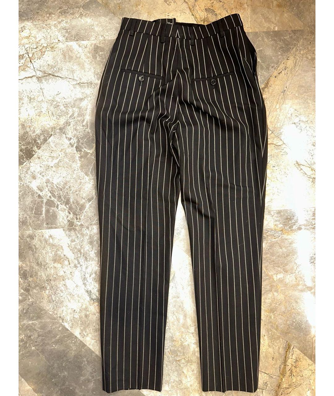 CELINE Черные шерстяные прямые брюки, фото 2