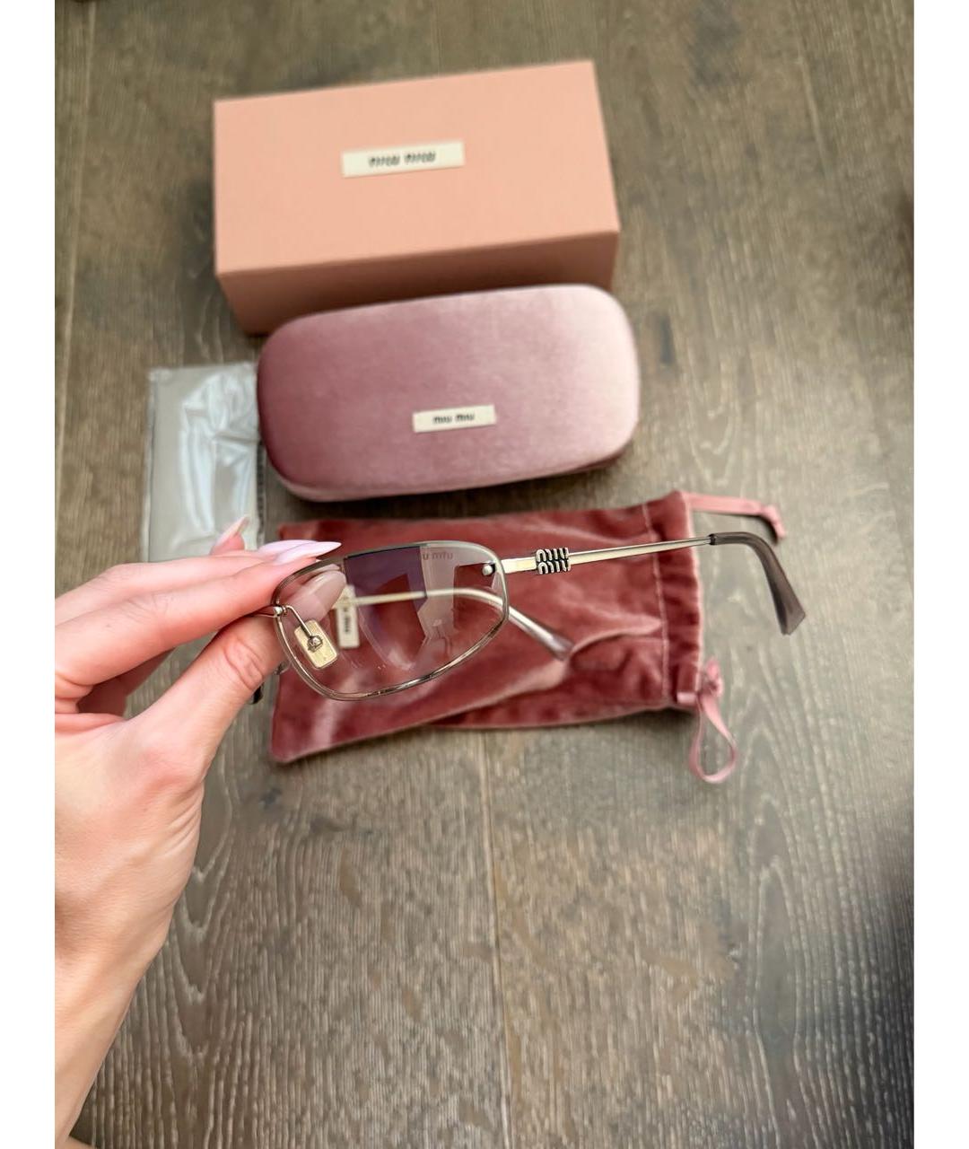 MIU MIU Серые солнцезащитные очки, фото 3