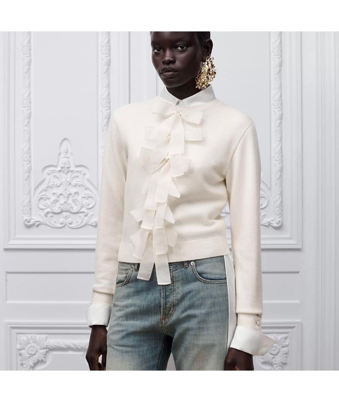CHRISTIAN DIOR Белый джемпер / свитер, фото 2