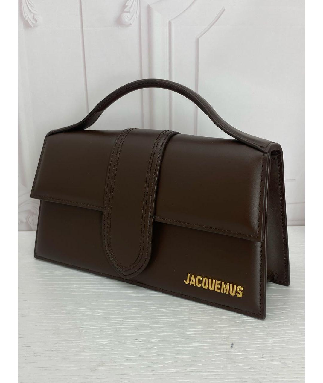 JACQUEMUS Коричневая кожаная сумка через плечо, фото 2