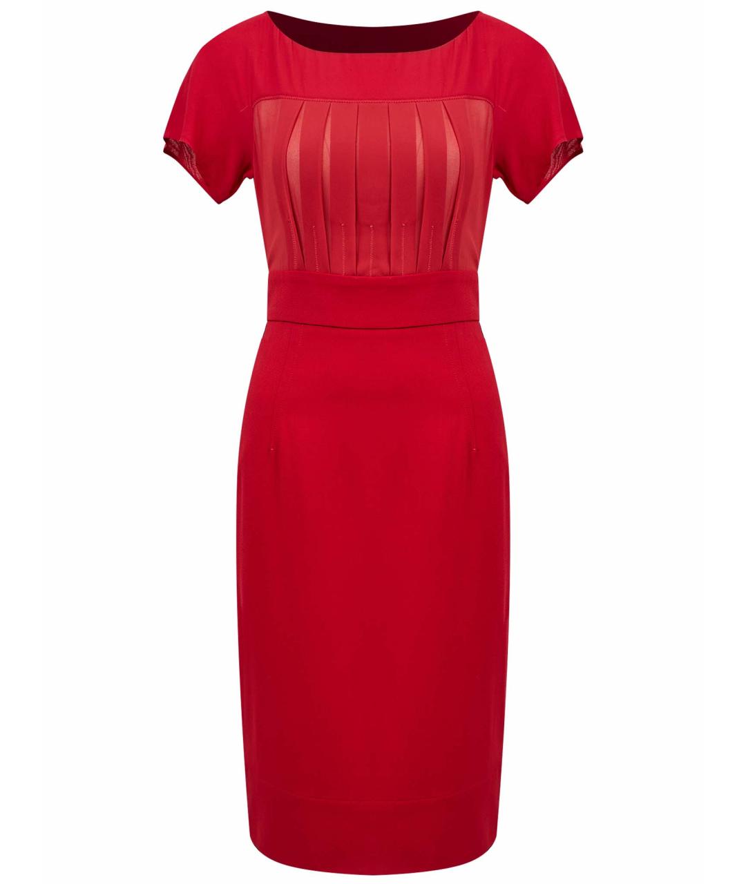 SPORTMAX Красное шерстяное повседневное платье, фото 1