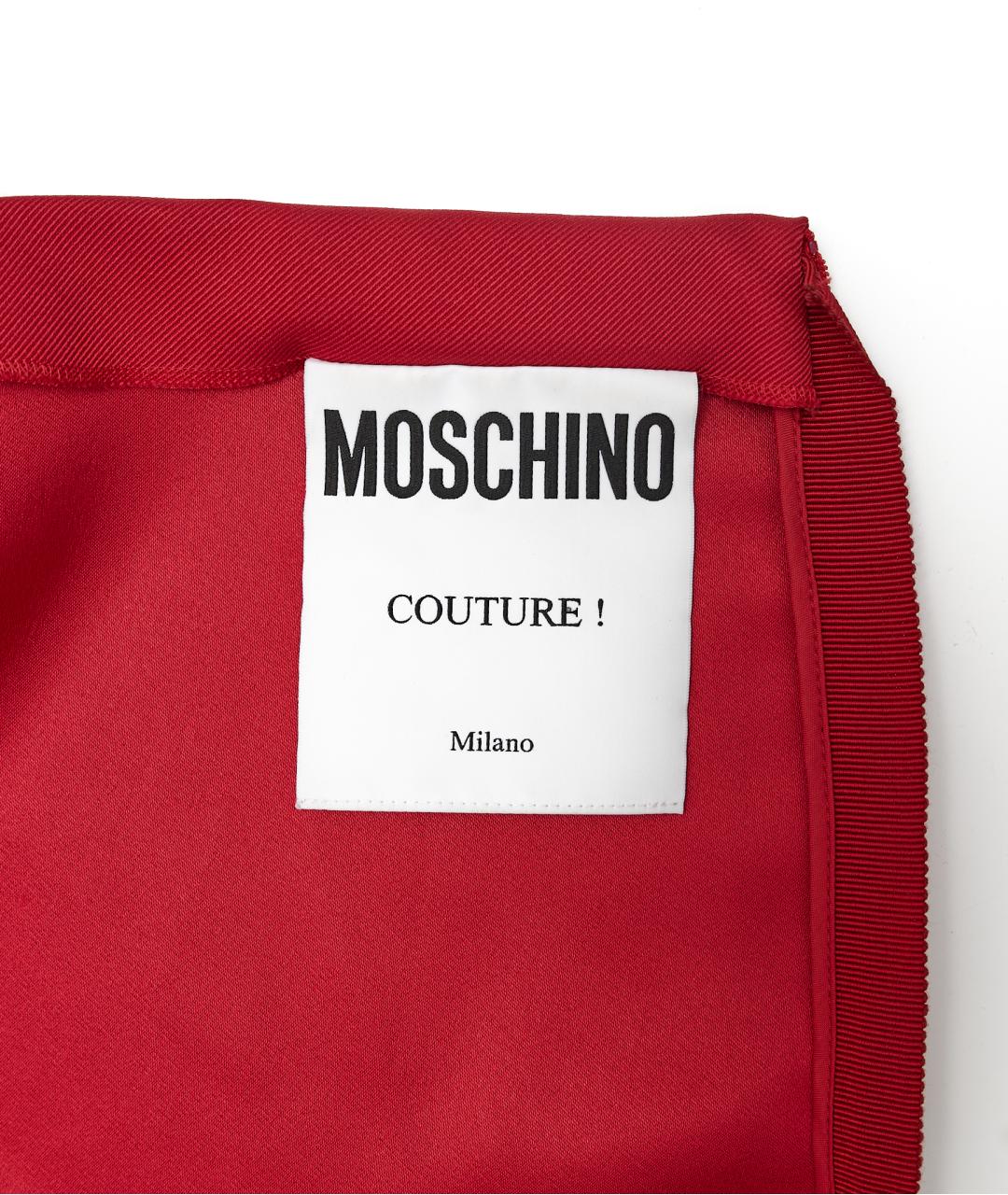 MOSCHINO Красное ацетатное вечернее платье, фото 3