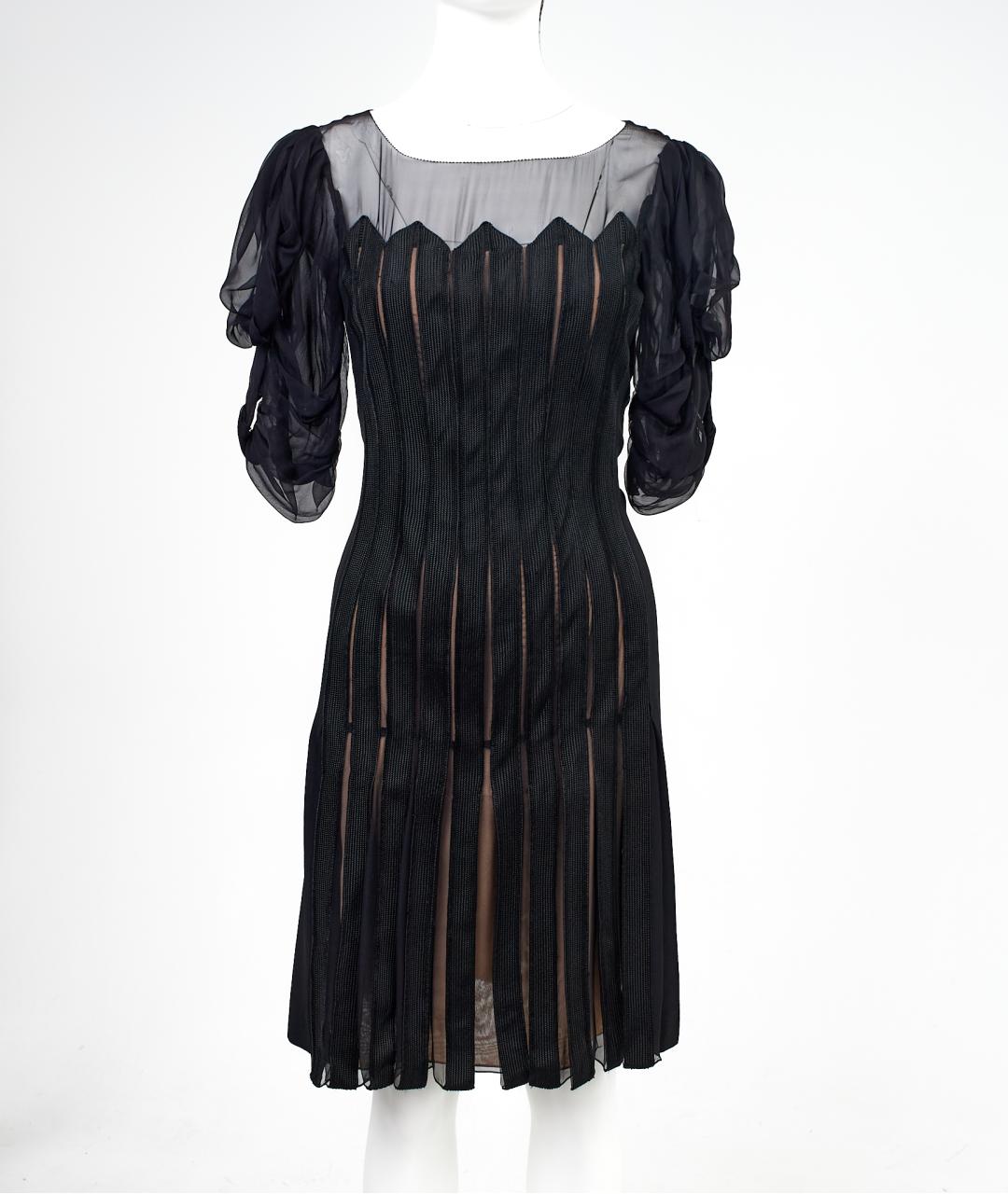 ALBERTA FERRETTI Черное шелковое вечернее платье, фото 6