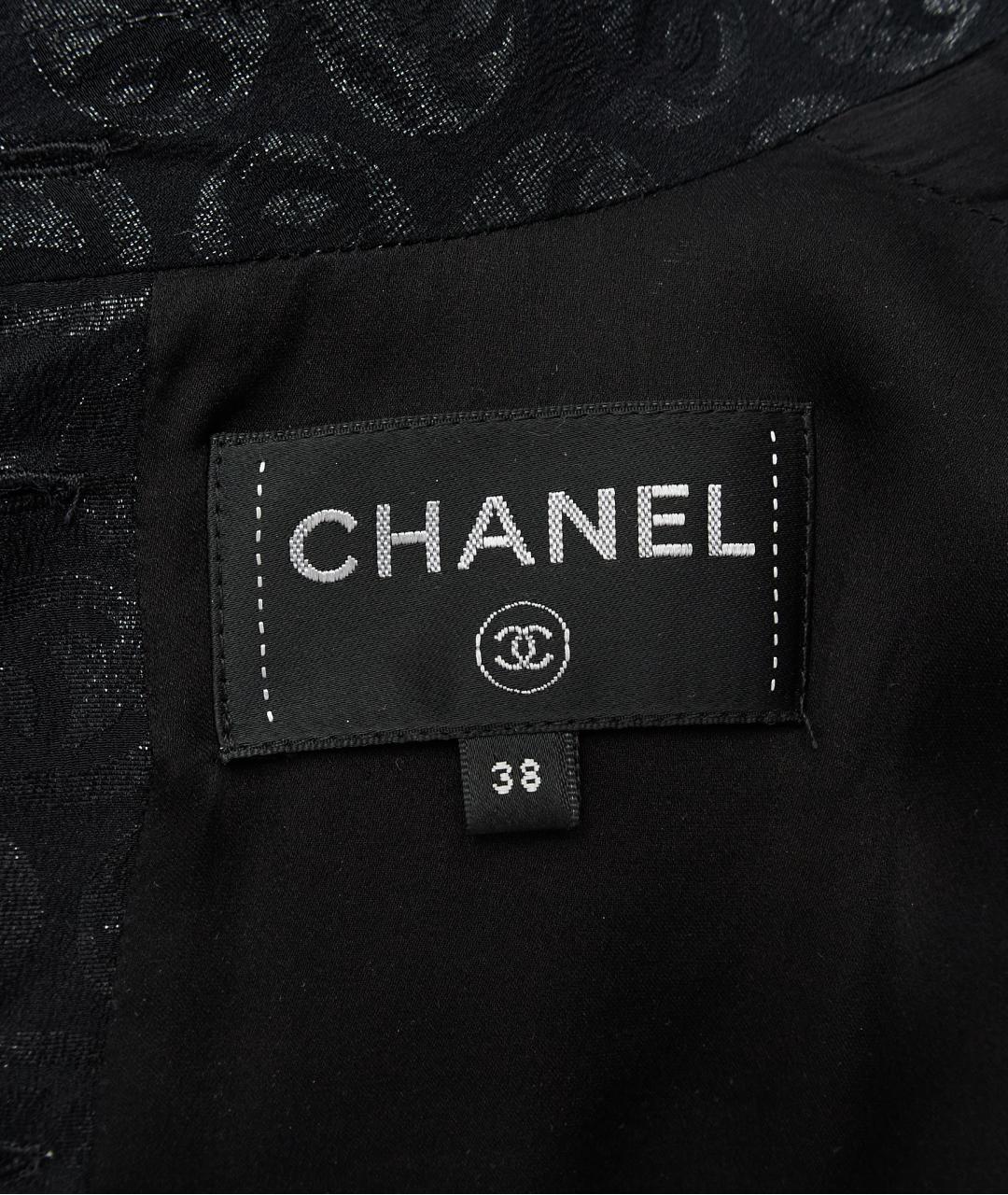 CHANEL Черное шелковое коктейльное платье, фото 5