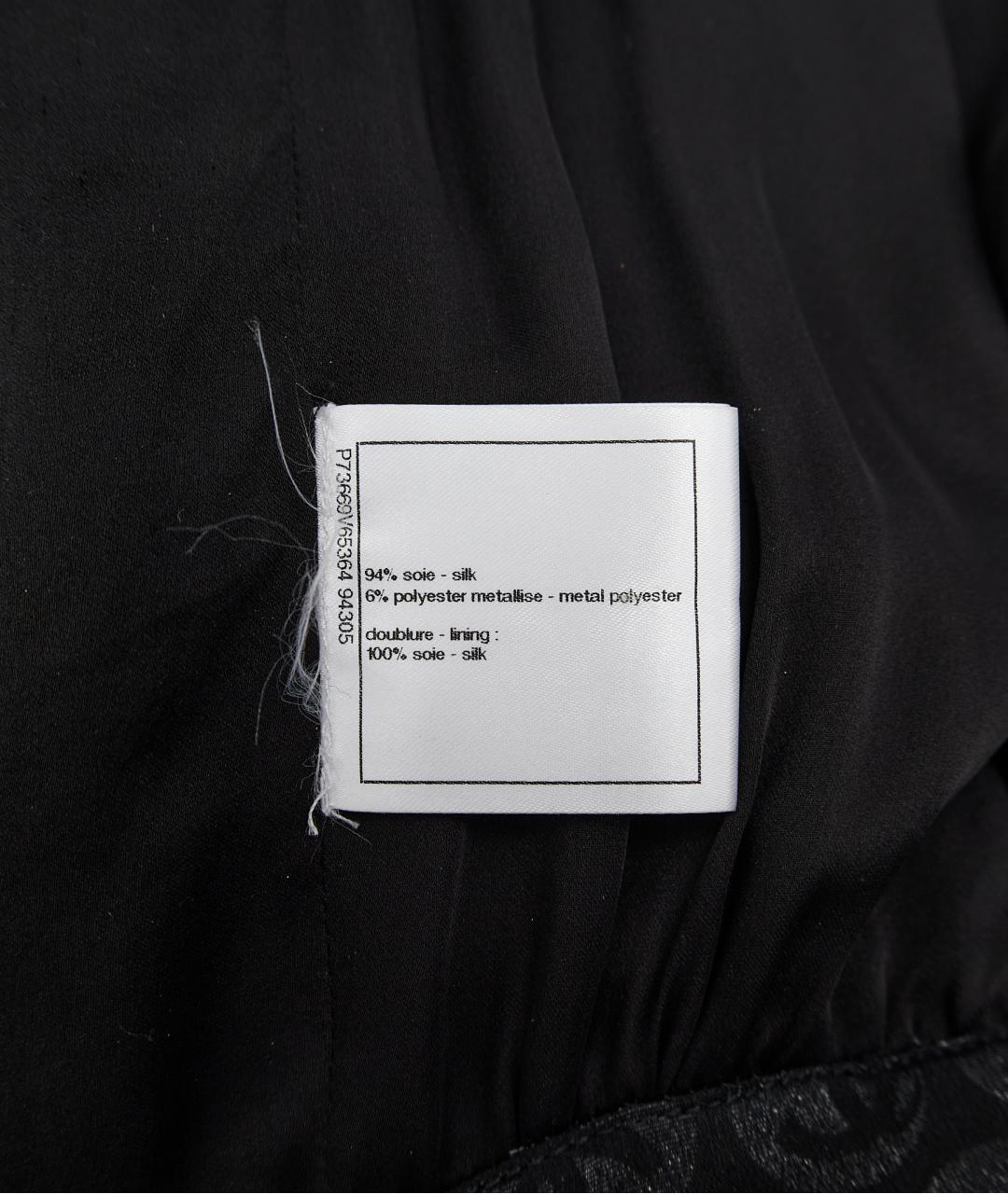 CHANEL Черное шелковое коктейльное платье, фото 4