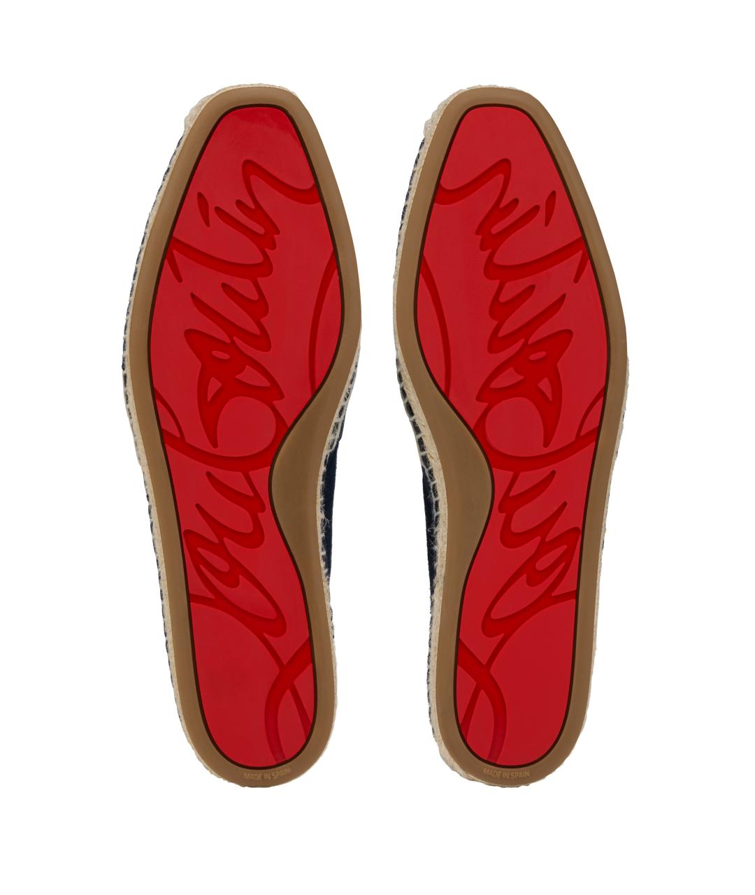 CHRISTIAN LOUBOUTIN Темно-синие замшевые эспадрильи, фото 4