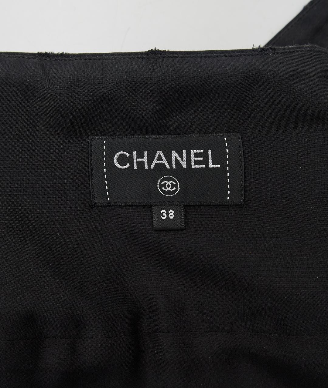 CHANEL Черная хлопковая юбка мини, фото 3