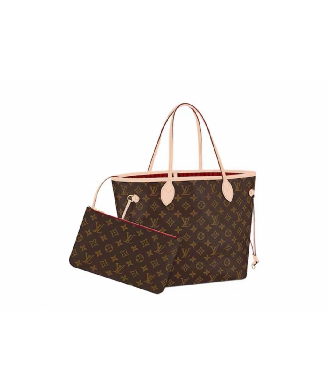 LOUIS VUITTON Коричневая сумка тоут из искусственной кожи, фото 3