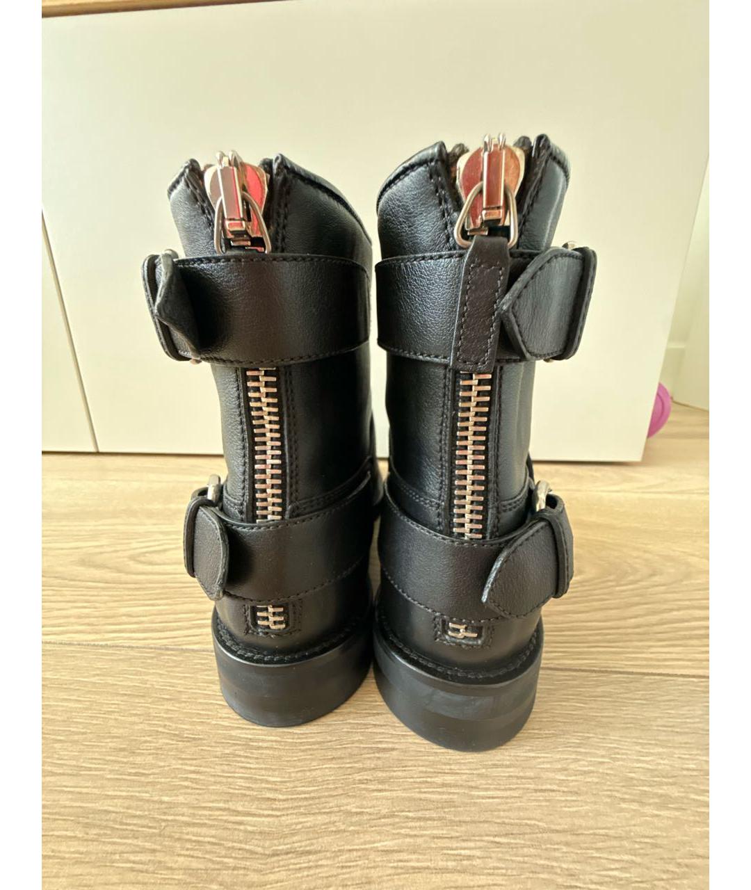GUCCI Черные кожаные ботинки, фото 2