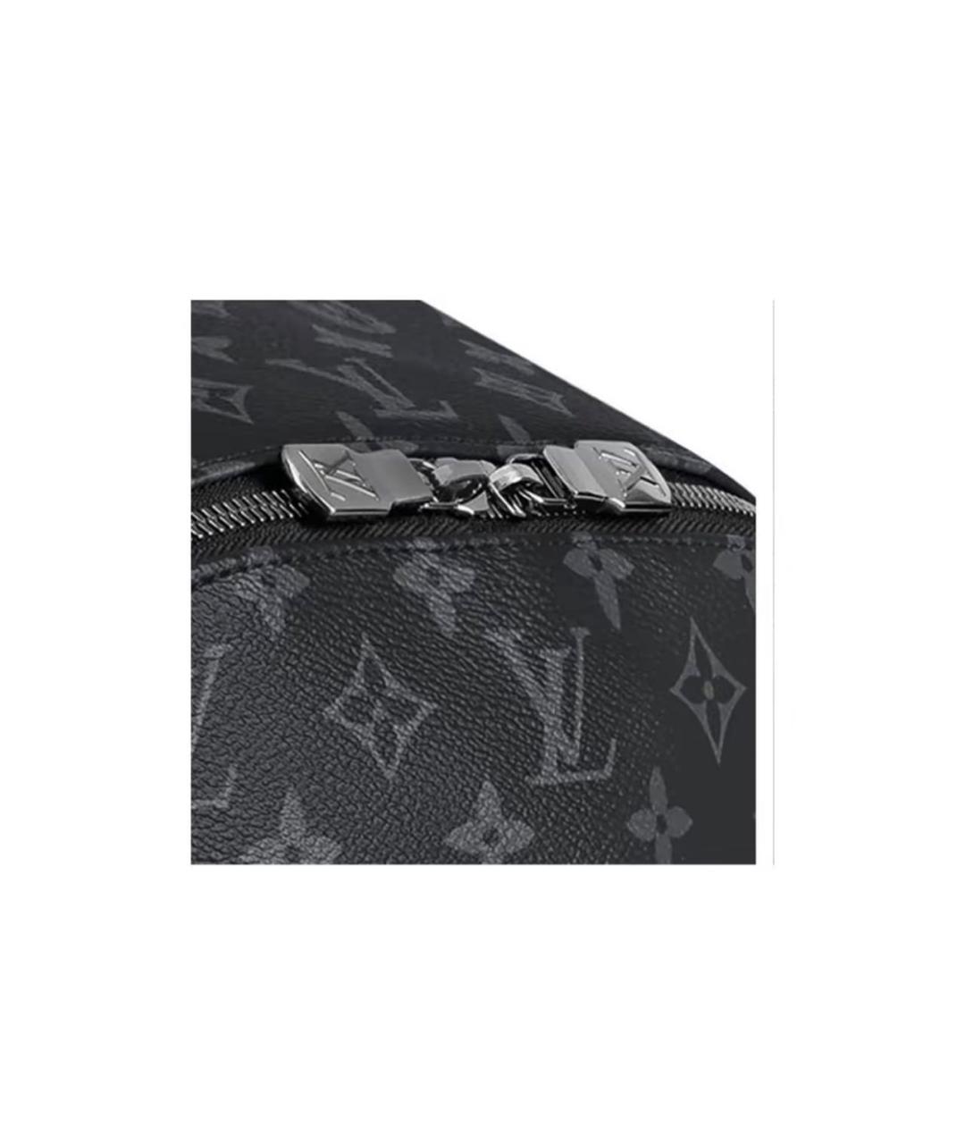 LOUIS VUITTON Черный рюкзак из искусственной кожи, фото 4