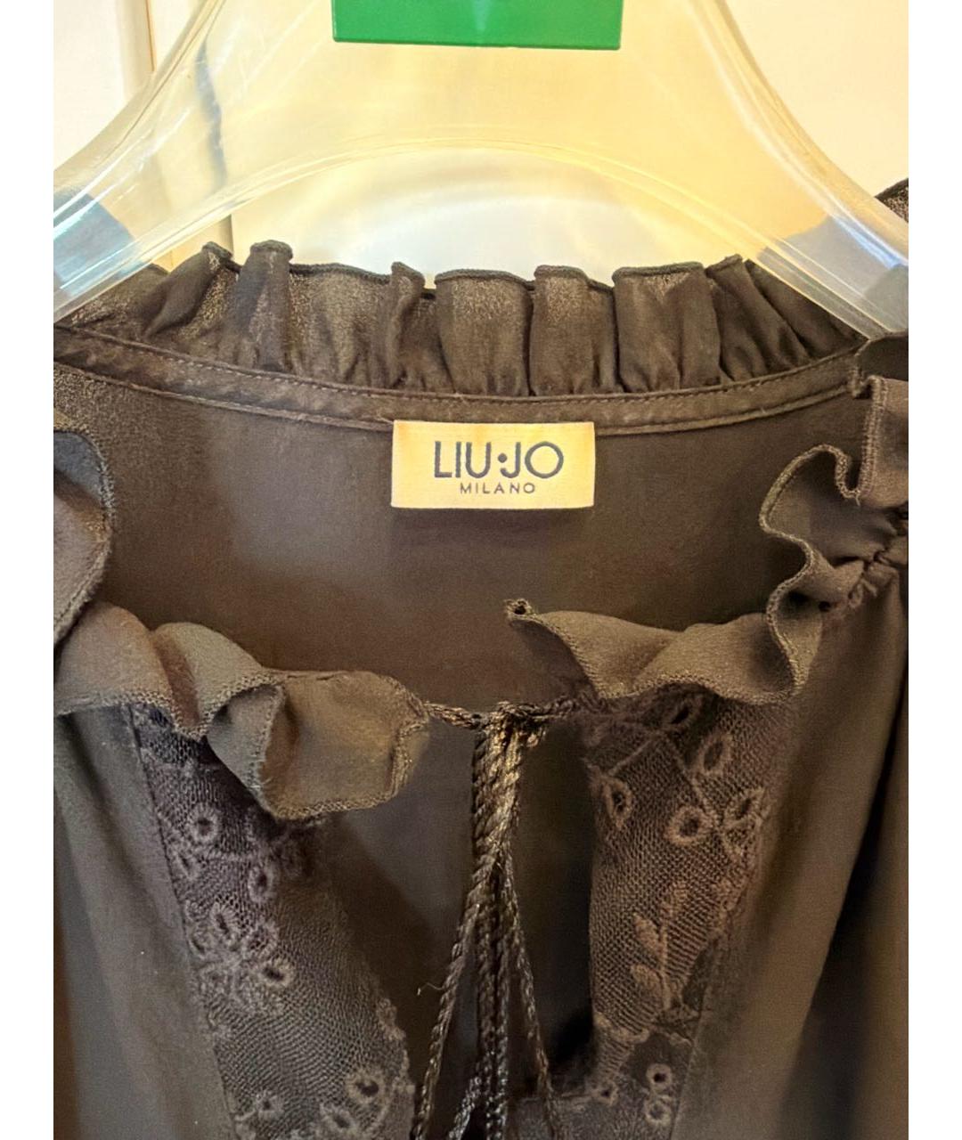 LIU JO Черное шифоновое платье, фото 4
