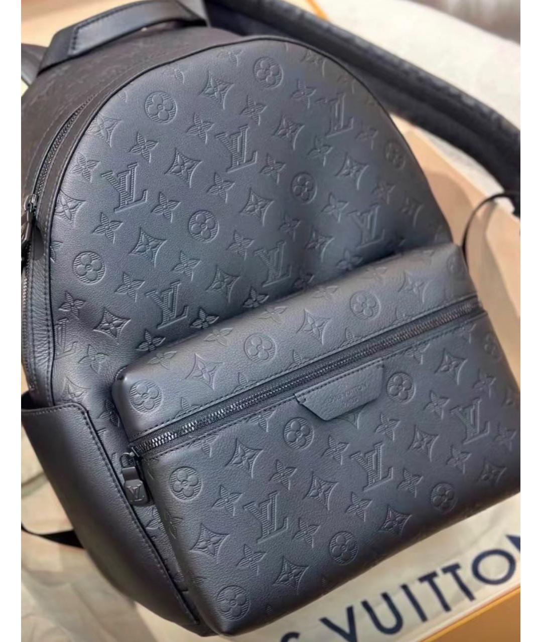 LOUIS VUITTON Черный кожаный рюкзак, фото 6