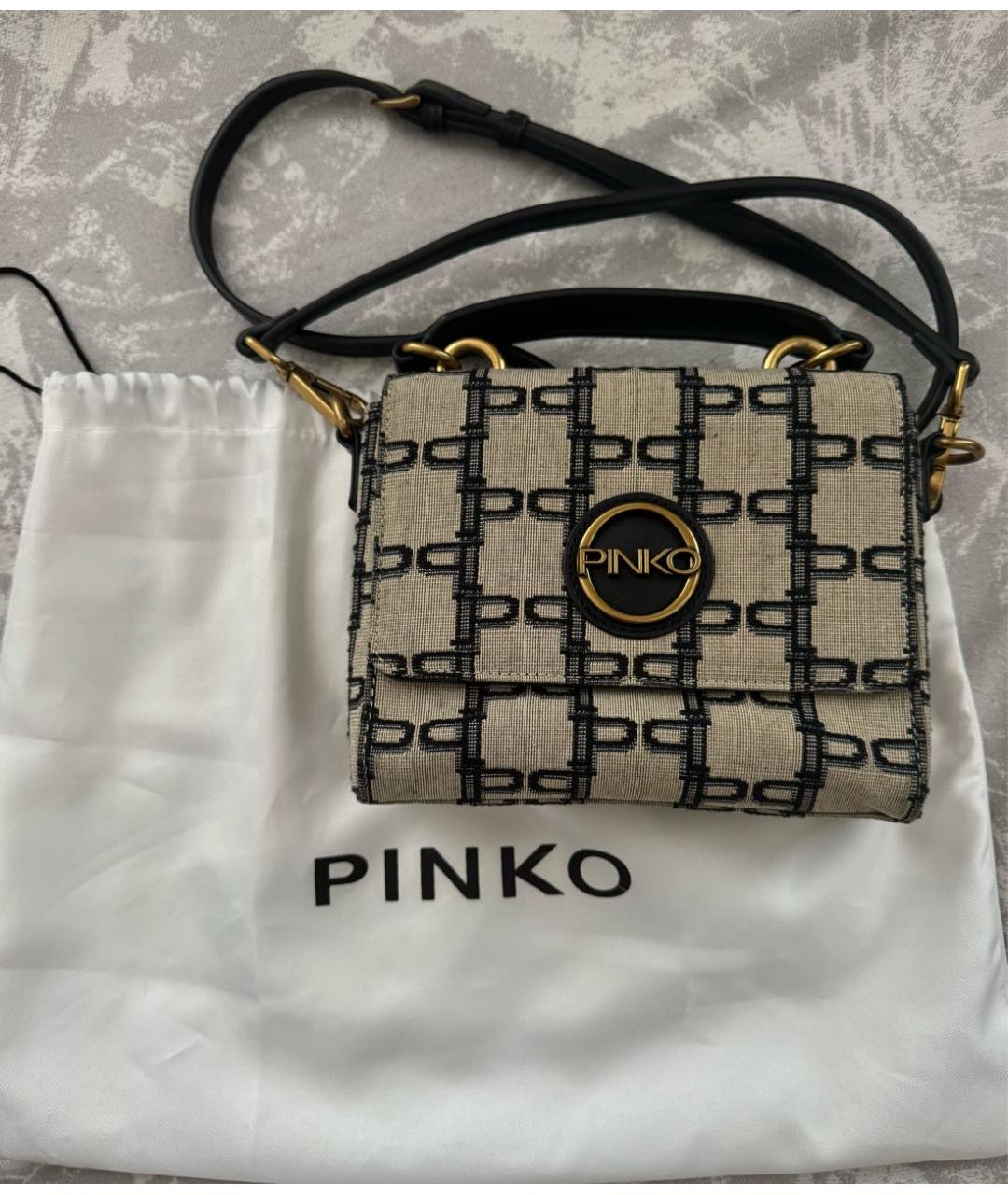 PINKO Черная кожаная поясная сумка, фото 5
