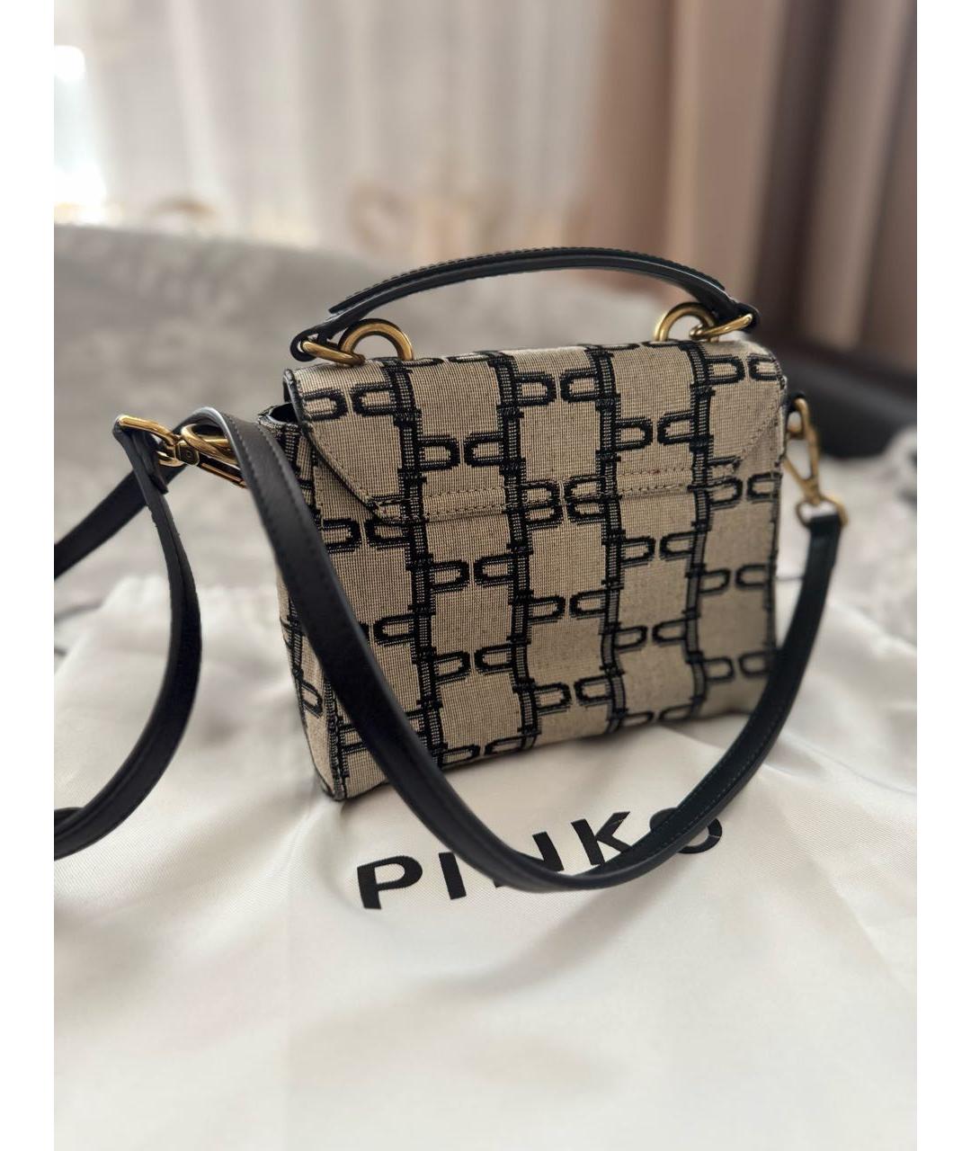 PINKO Черная кожаная поясная сумка, фото 3