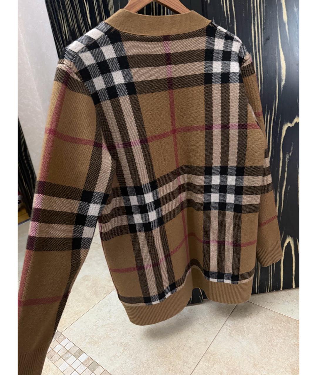 BURBERRY Коричневый кашемировый кардиган, фото 2