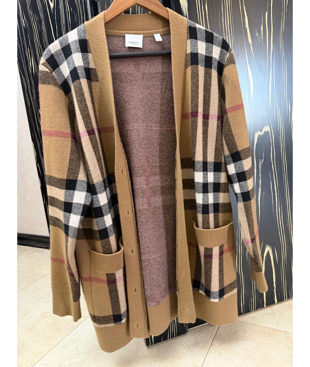 BURBERRY Коричневый кашемировый кардиган, фото 3