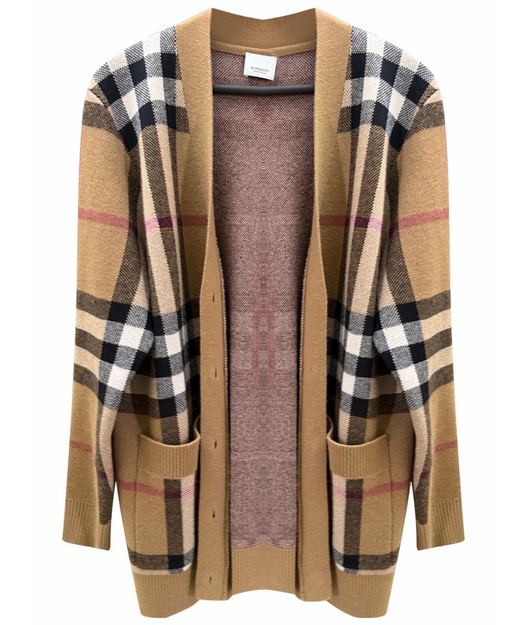 BURBERRY Коричневый кашемировый кардиган, фото 1