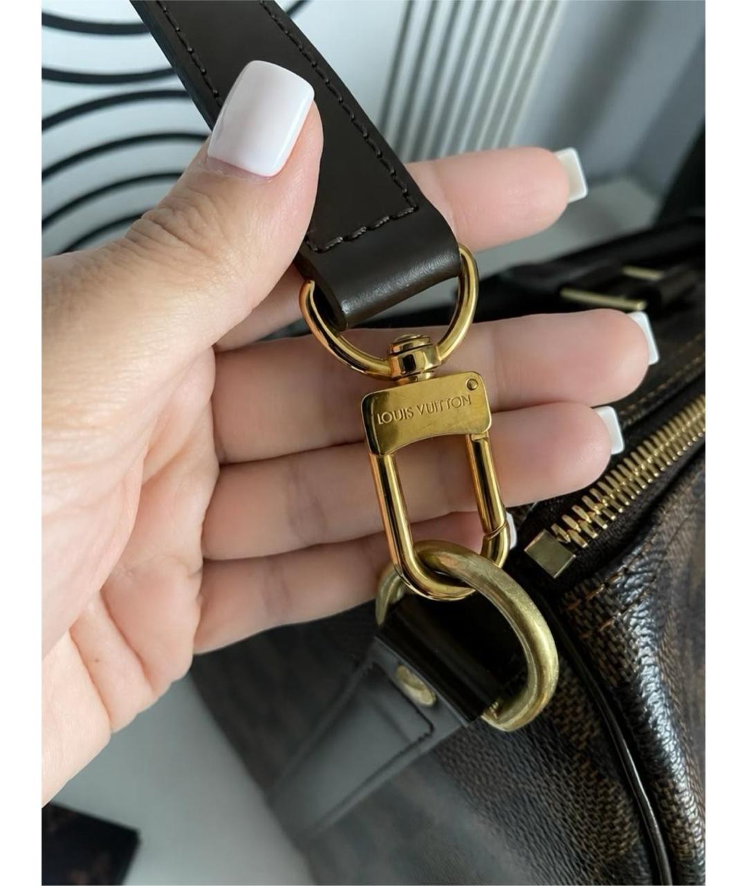LOUIS VUITTON Коричневая сумка с короткими ручками из канвы, фото 8
