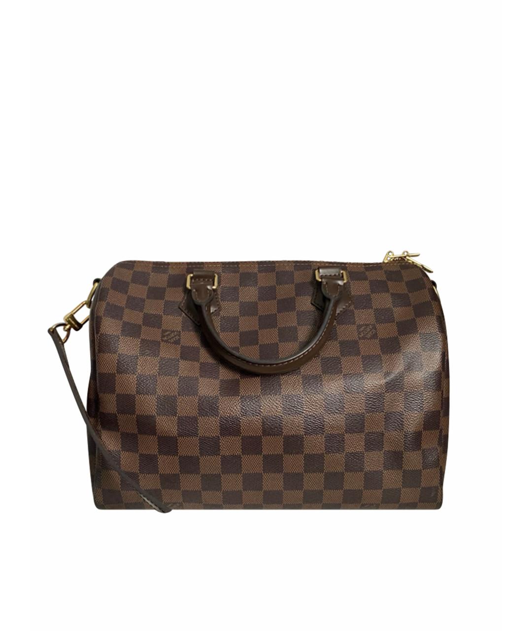 LOUIS VUITTON Коричневая сумка с короткими ручками из канвы, фото 1