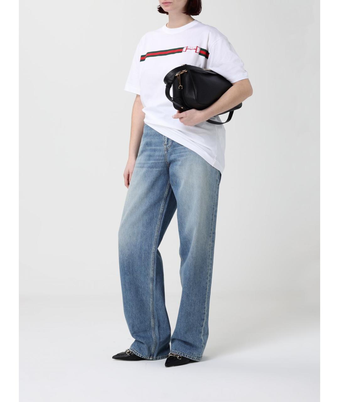 GUCCI Белая хлопковая футболка, фото 2