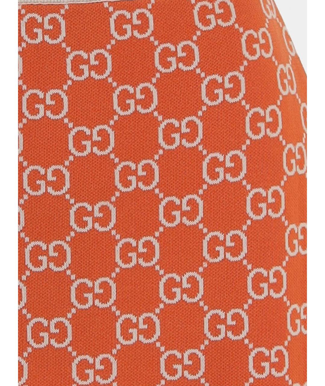 GUCCI Оранжевая юбка мини, фото 4