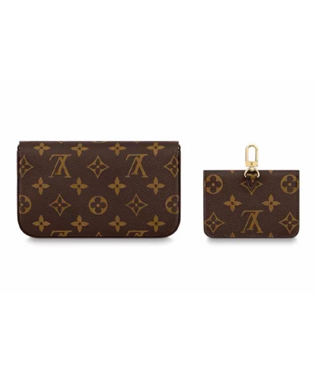 LOUIS VUITTON Коричневая кожаная сумка через плечо, фото 3