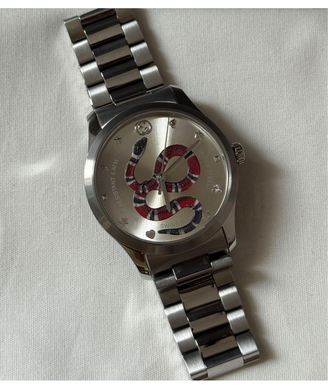 GUCCI Серебряные часы, фото 8