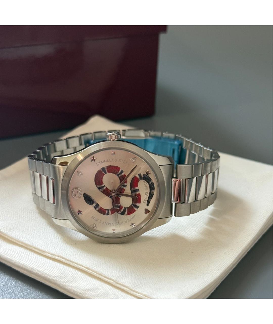 GUCCI Серебряные часы, фото 6
