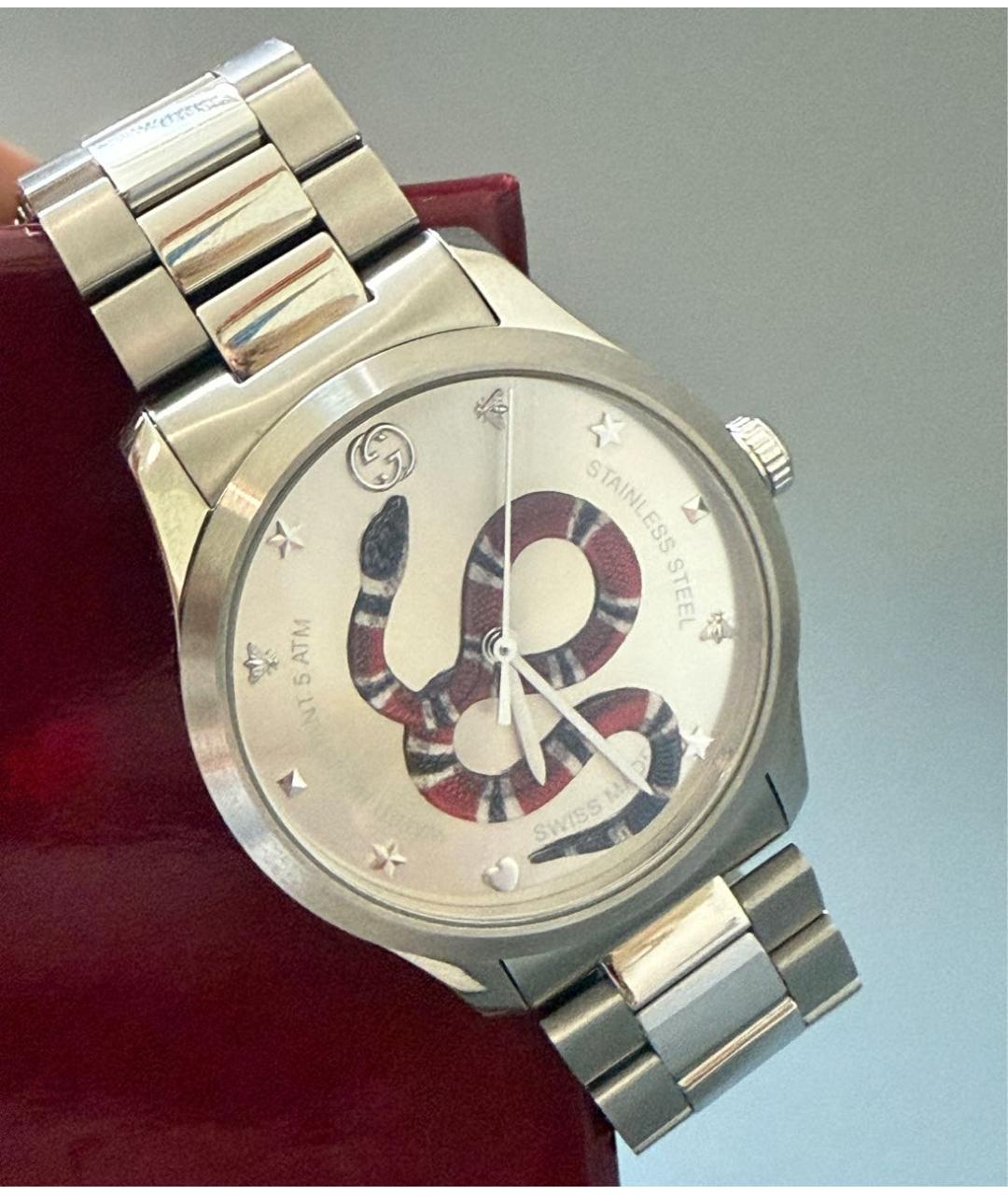 GUCCI Серебряные часы, фото 2