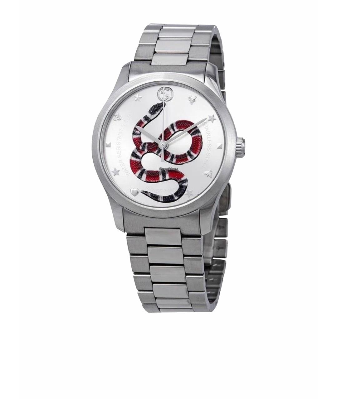 GUCCI Серебряные часы, фото 1
