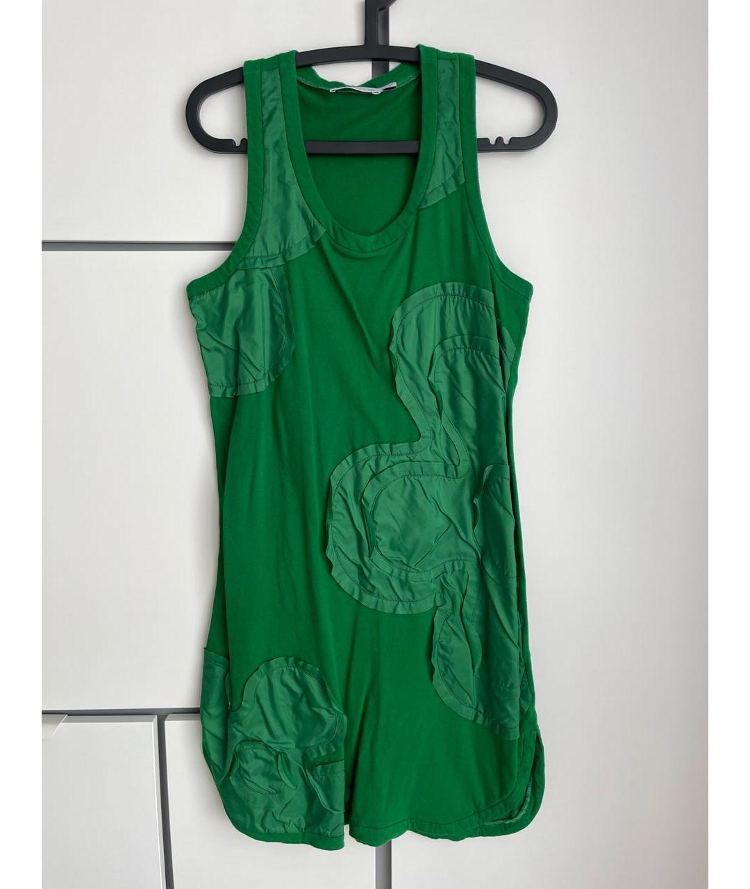 SEE BY CHLOE Зеленые хлопко-эластановое повседневное платье, фото 5