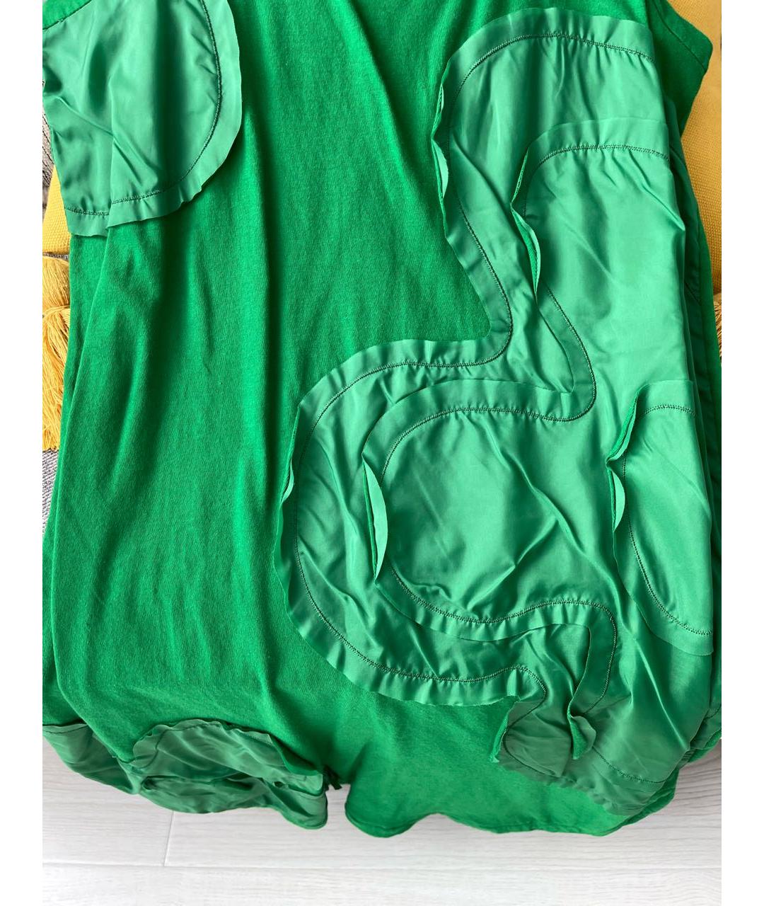 SEE BY CHLOE Зеленые хлопко-эластановое повседневное платье, фото 4