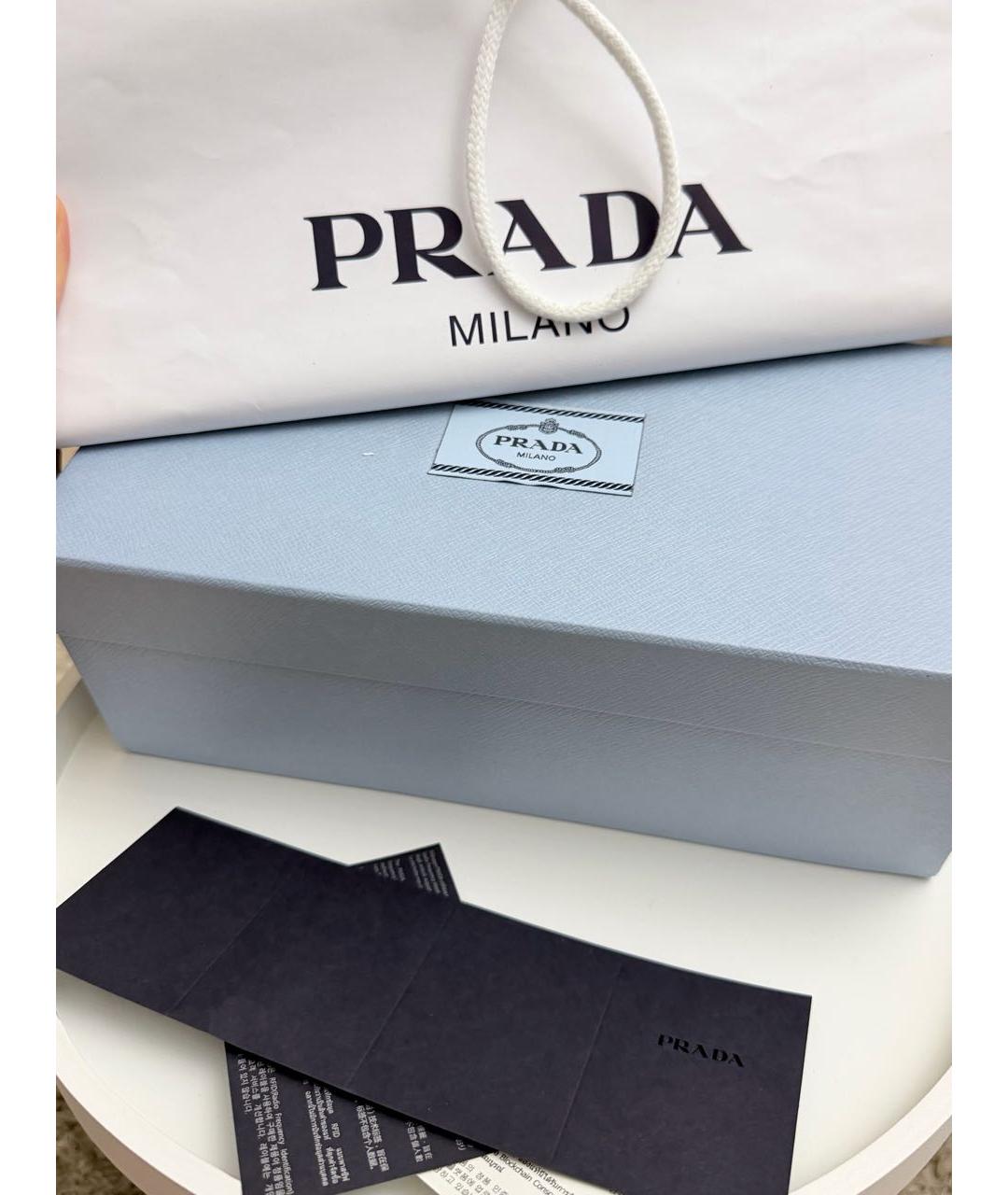 PRADA Розовые текстильные балетки, фото 6
