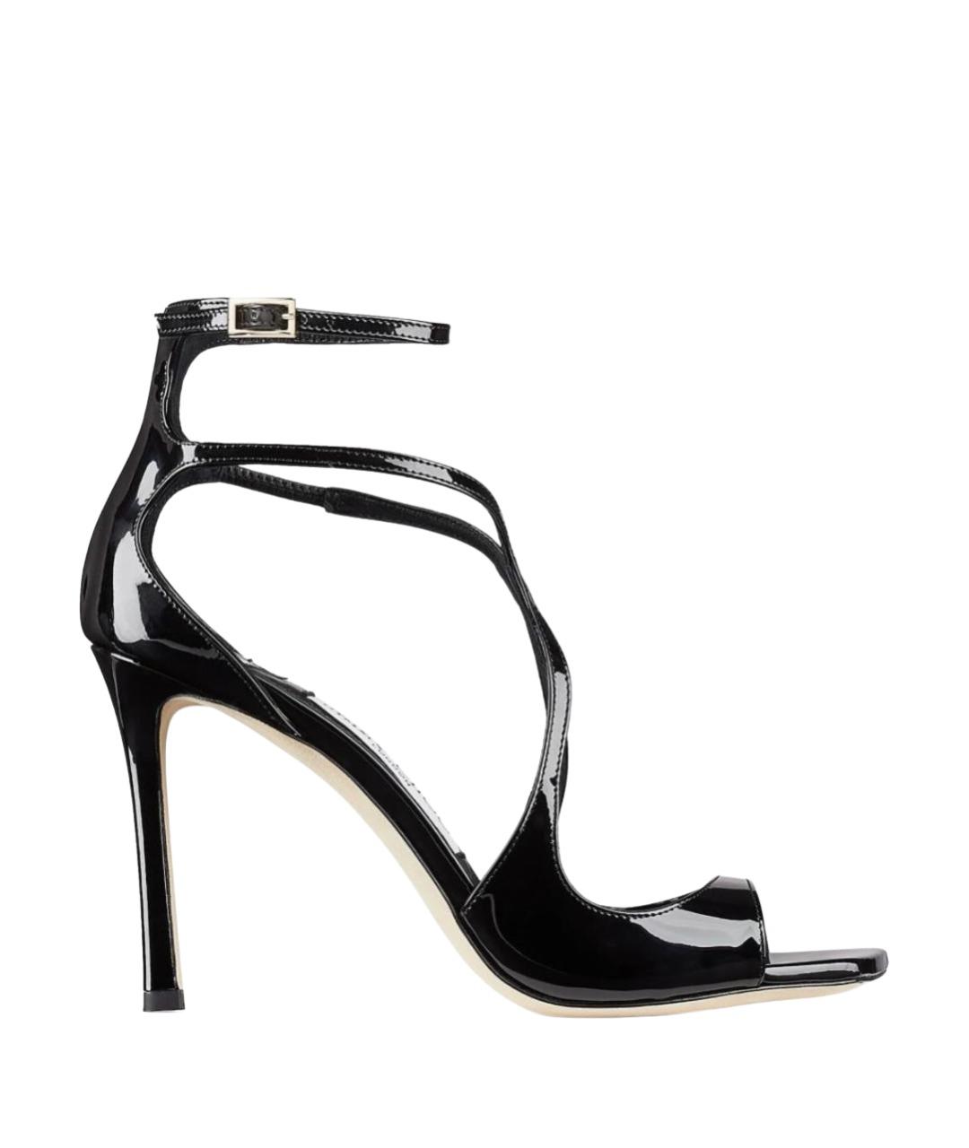 JIMMY CHOO Черные босоножки из лакированной кожи, фото 1