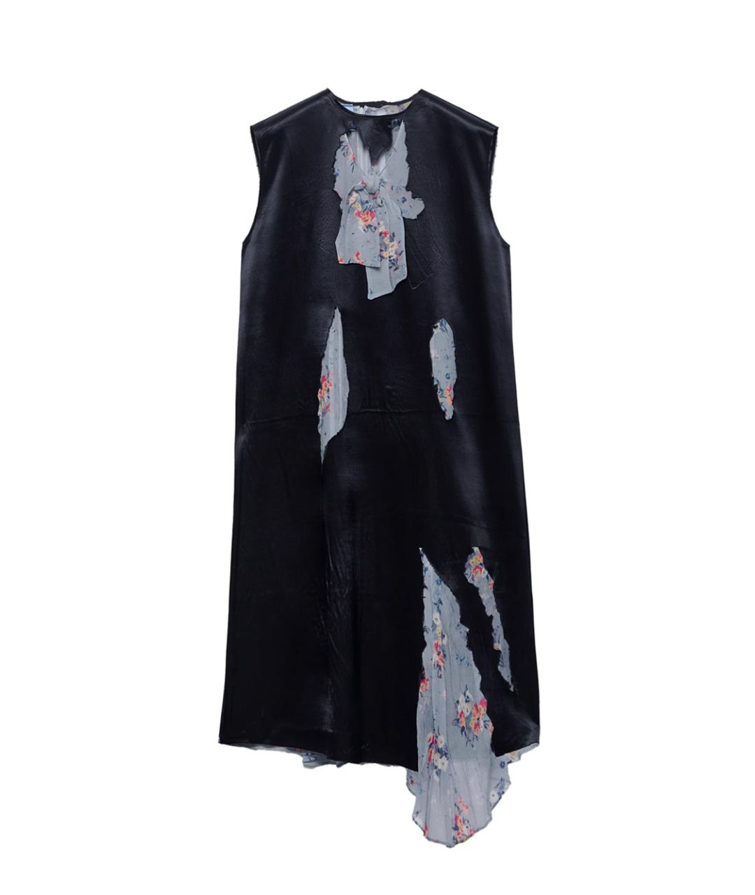 PRADA Черное вискозное повседневное платье, фото 1