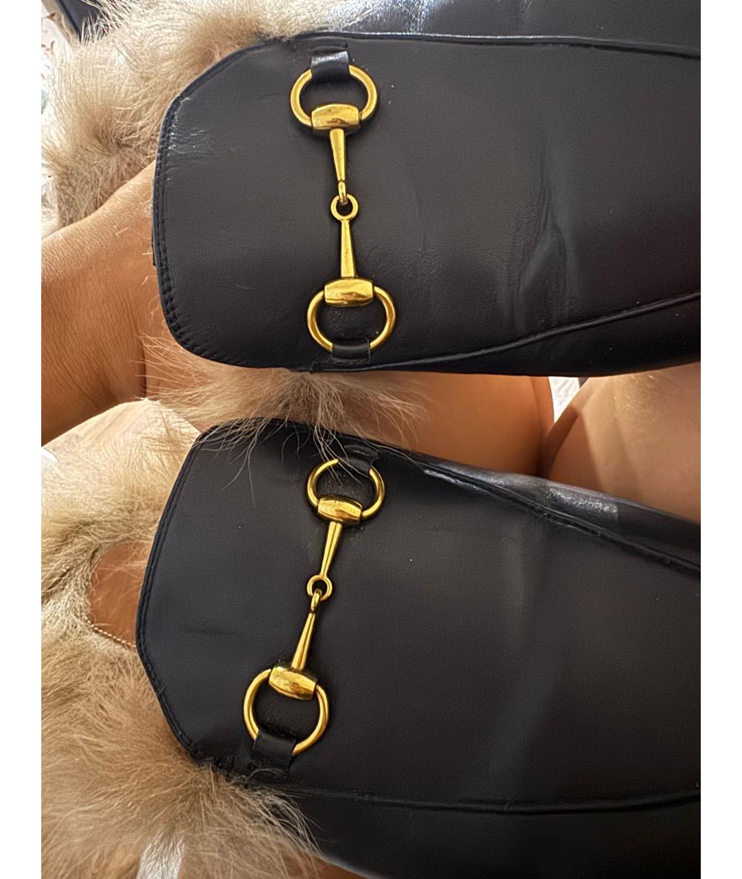 GUCCI Черные кожаные мюли, фото 7