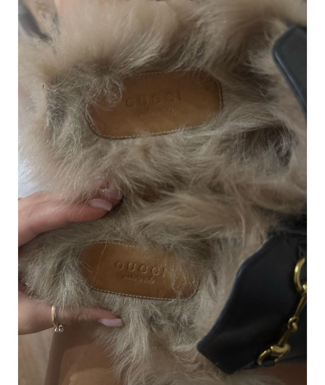 GUCCI Черные кожаные мюли, фото 4