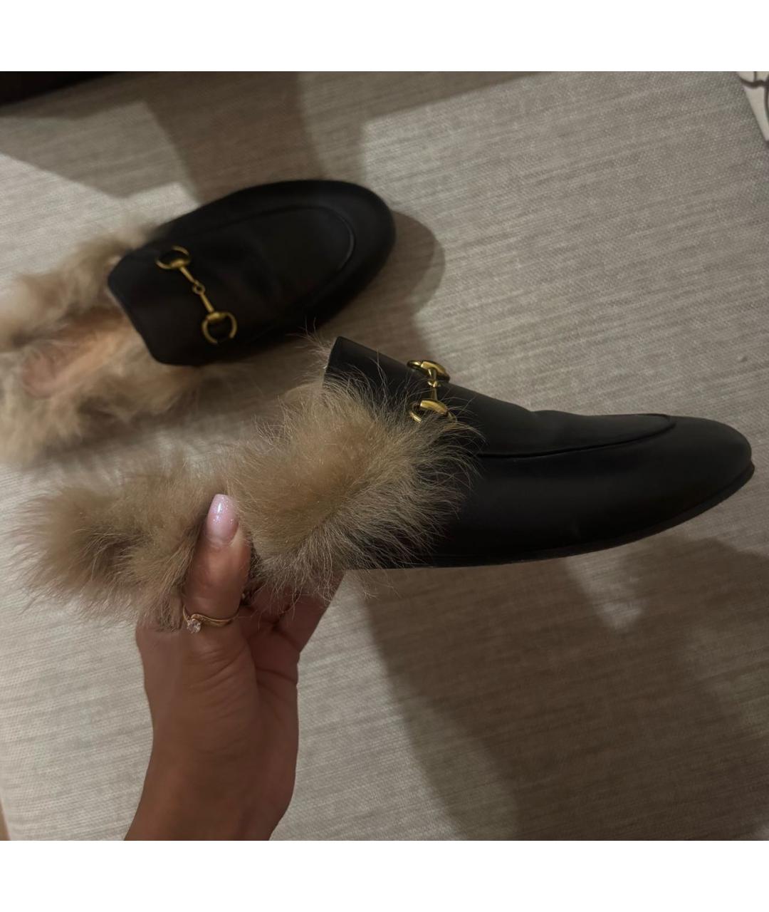 GUCCI Черные кожаные мюли, фото 8