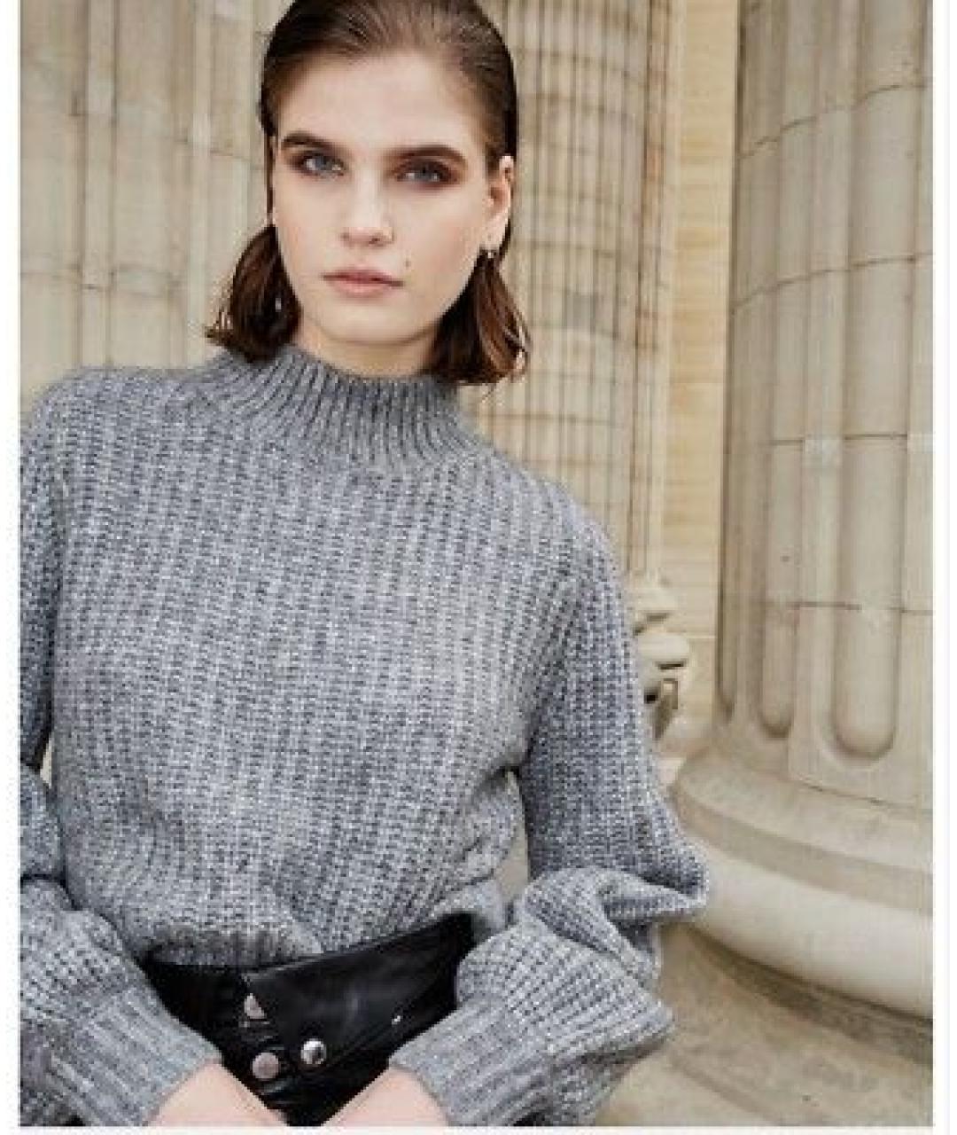 THE KOOPLES Серый шерстяной джемпер / свитер, фото 9