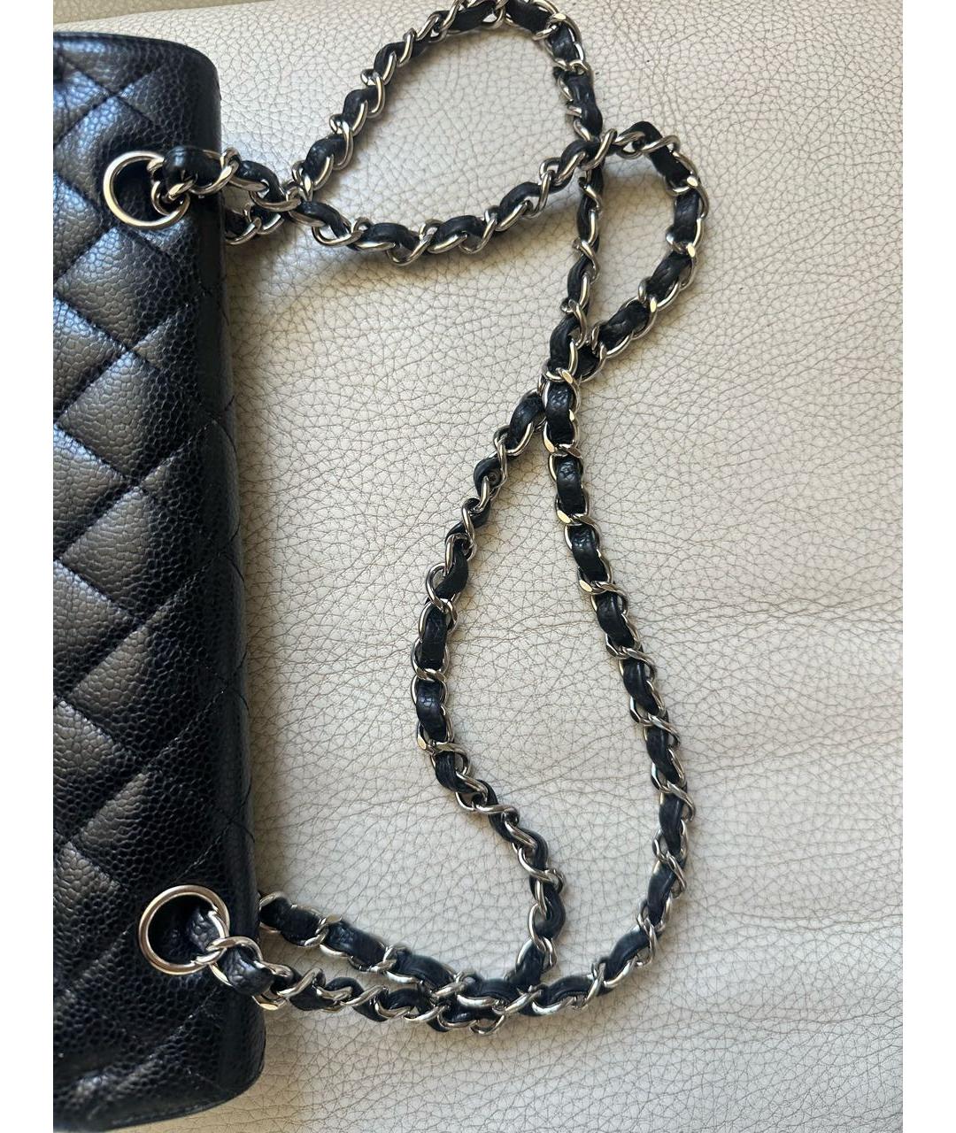 CHANEL Черная кожаная сумка через плечо, фото 3