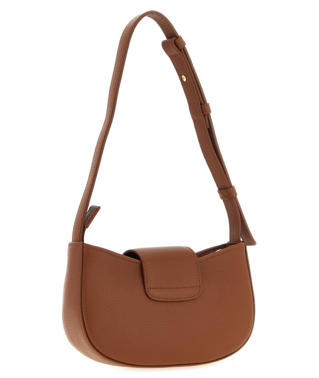 FERRAGAMO Коричневая кожаная сумка через плечо, фото 2